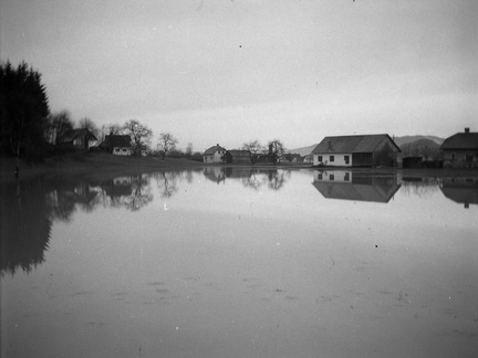 Povodenj Bistrice v Nožicah leta 1940 - F 1940 1 21 004