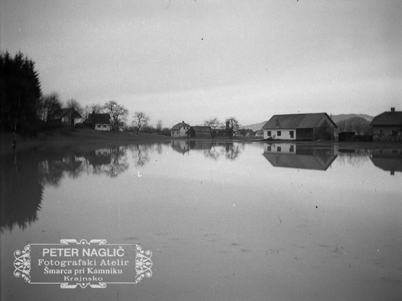 Povodenj Bistrice v Nožicah leta 1940 - F 1940 1 21 004