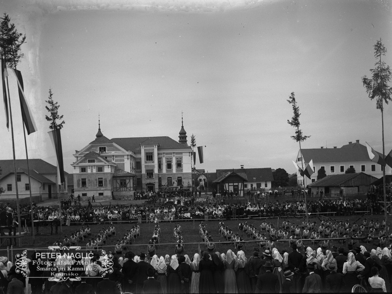Nastop Orlov na prireditvi ob blagoslovu Prosvetnega doma v Domžalah leta 1910 - Naglic 1284