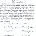 Shranjeno posvetilo družine Naglič v notranjosti kapelice iz leta 1920
