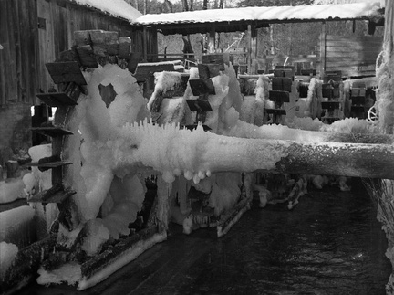 Rakova vodna naprava je imela 5 mlinskih koles leta 1939 - F_1939_1_40_004