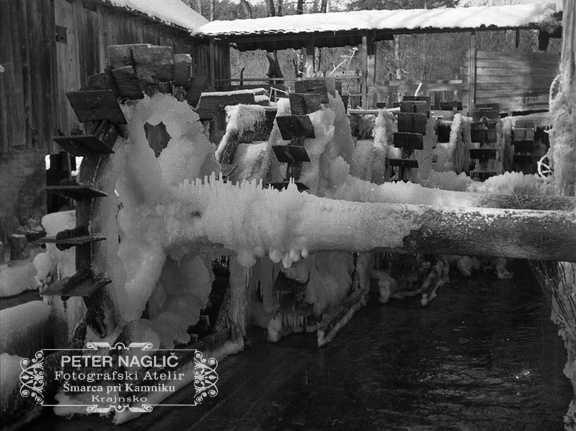 Rakova vodna naprava je imela 5 mlinskih koles leta 1939 - F_1939_1_40_004