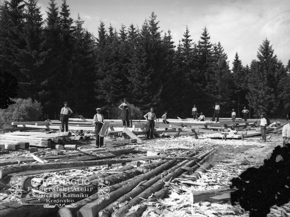 Izdelava ostrešja na Ponikvah leta 1933 - F 1933 3 10 001