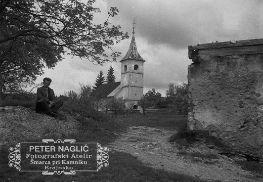 Cerkev Povišanja sv. Križa v Selščku leta 1932 - F 1932 4 12 006