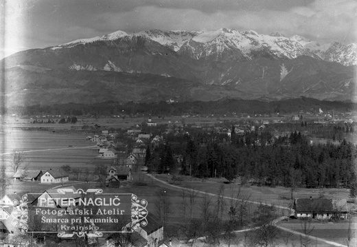 Pogled s Homškega hriba proti Nožicam, leta 1930 - Naglic RA 663