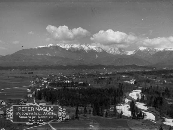 Pogled s Homškega hriba proti Nožicam, leta 1930 - Naglic RA 666