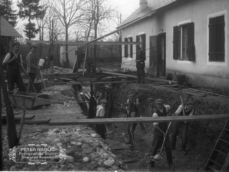 Izkop za turbinsko hišo novembra 1926 - Naglic006