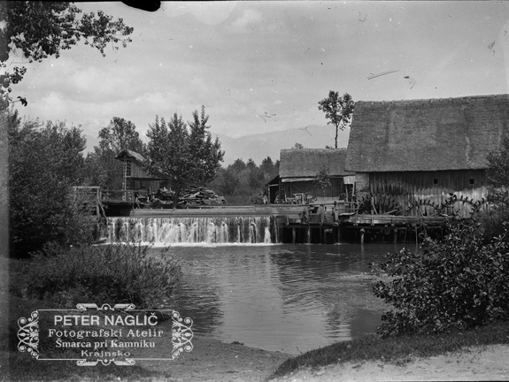 Mlin na Pšati v Mostah pri Komendi, okoli 1930 - Naglic 1456