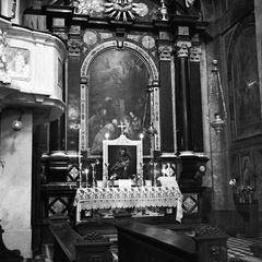 Notranjost frančiškanske cerkve v Ljubljani leta 1937 - F 1937 1 6 010