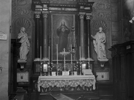 Notranjost frančiškanske cerkve v Ljubljani leta 1937 - F 1937 1 6 012