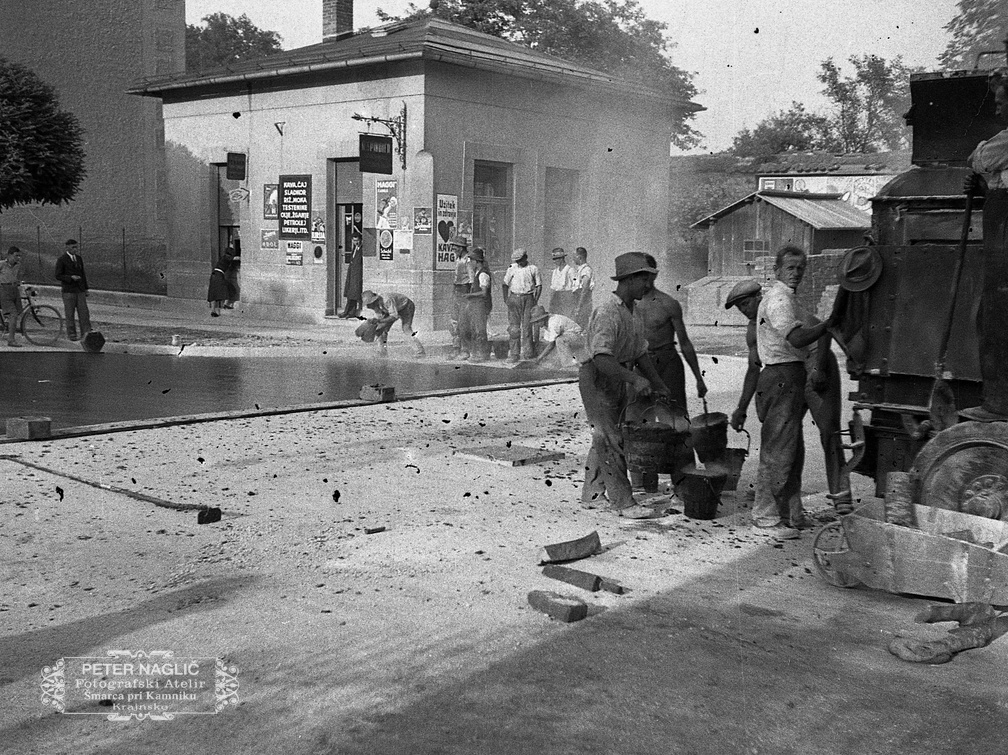 Asfaltiranje ljubljanskih ulic leta 1934 - F 1934 4 1 004