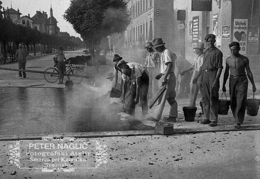 Asfaltiranje ljubljanskih ulic leta 1934 - F 1934 4 1 005