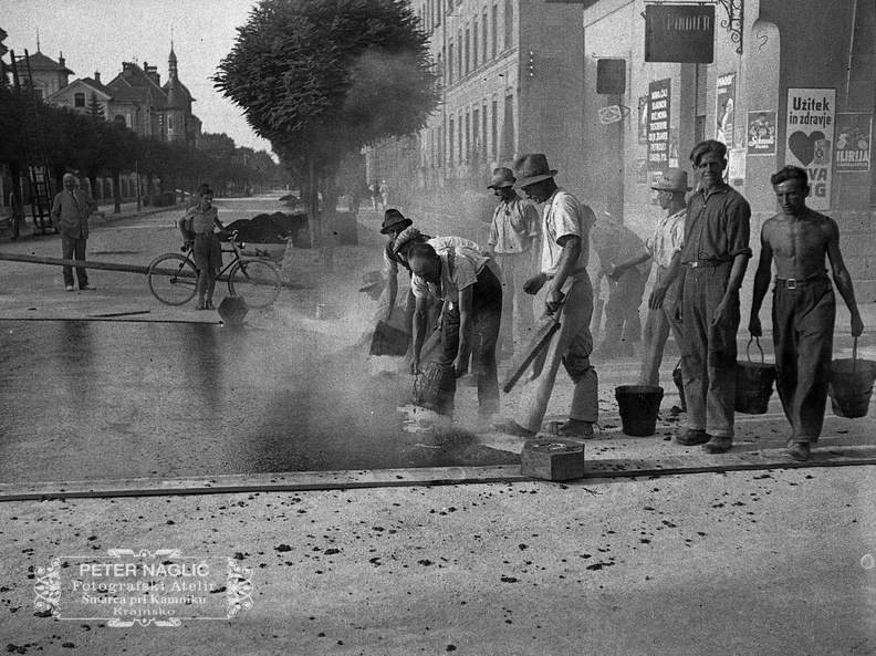 Asfaltiranje ljubljanskih ulic leta 1934 - F 1934 4 1 005