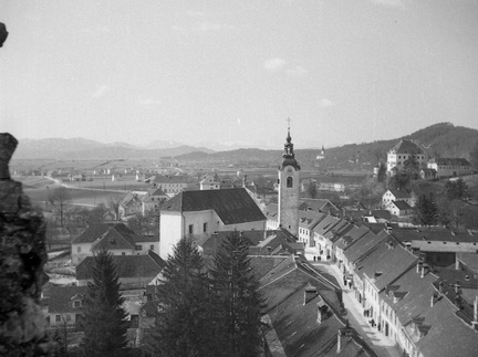 Z Malega gradu proti Šutni, Kamnik leta 1940 - F 1940 1 2 011