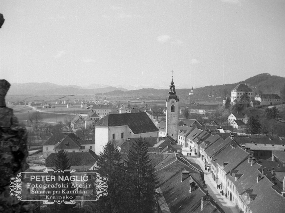 Z Malega gradu proti Šutni, Kamnik leta 1940 - F 1940 1 2 011