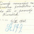 Nagličev pripis o Mirovni pobožnosti na Kureščku leta 1940 na hrbtni strani fotografije - F 1940 1 12 003 hrbtna stran