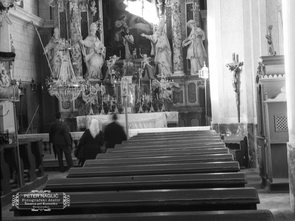 Notranjost cerkve sv. Marjete na Golem leta 1940 - F 1940 1 13 005