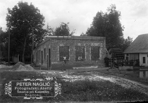 Zidanje strojnega poslopja, 1924 - Naglic028
