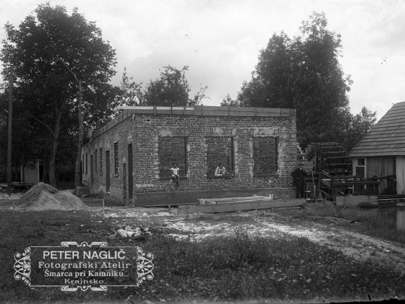 Zidanje strojnega poslopja, 1924 - Naglic028