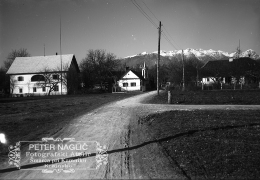 Panorama 3 Elektrarna, znamenje, Končkova hiša, pozimi 1929 - Naglic072
