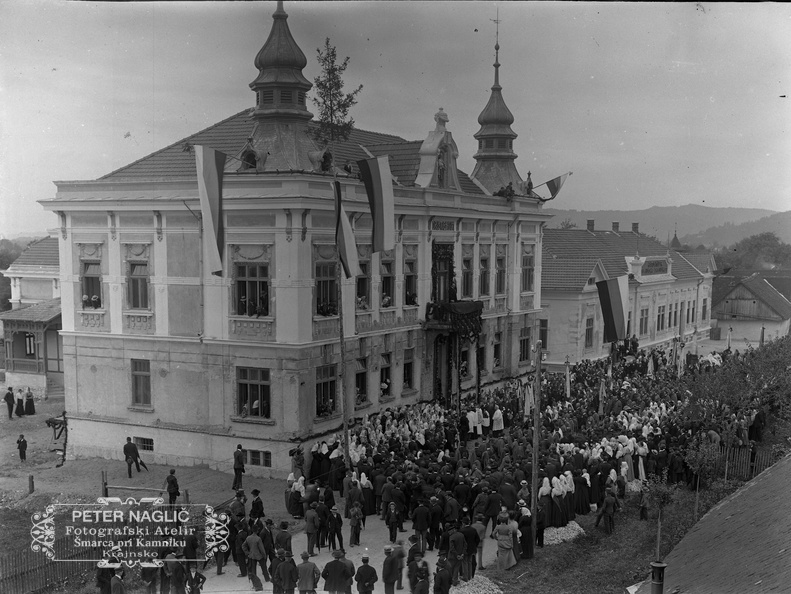 Domžale, blagoslov prosvetnega doma 28. avgusta 1910 - Naglic sn1