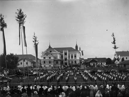 Domžale, blagoslov prosvetnega doma 28. avgusta 1910, proste vaje - Naglic sn2