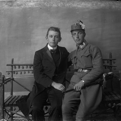 Karel Naglič in Albin Peterlin v Nagličevem ateljeju - Naglic1132