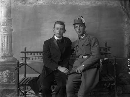 Karel Naglič in Albin Peterlin v Nagličevem ateljeju - Naglic1132