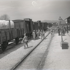 Vrhnika, vkrcanje na vlak za odhod v Karpate marca 1915 - 72  1012