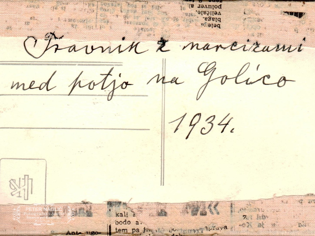 Izlet na Golico leta 1934 - F 1934 1 1 011 hrbtna stran