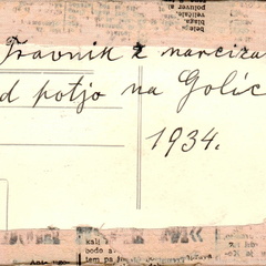 Izlet na Golico leta 1934 - F 1934 1 1 011 hrbtna stran