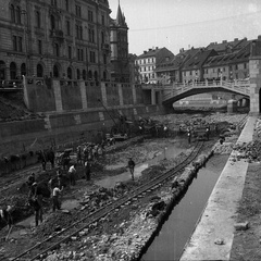 Tromostovje, ureditev struge Ljubljanice, 1933 - F 1933 2 13 002